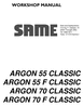 Thumbnail Same Argon F 55 55F 70 70F Classic service repair manual