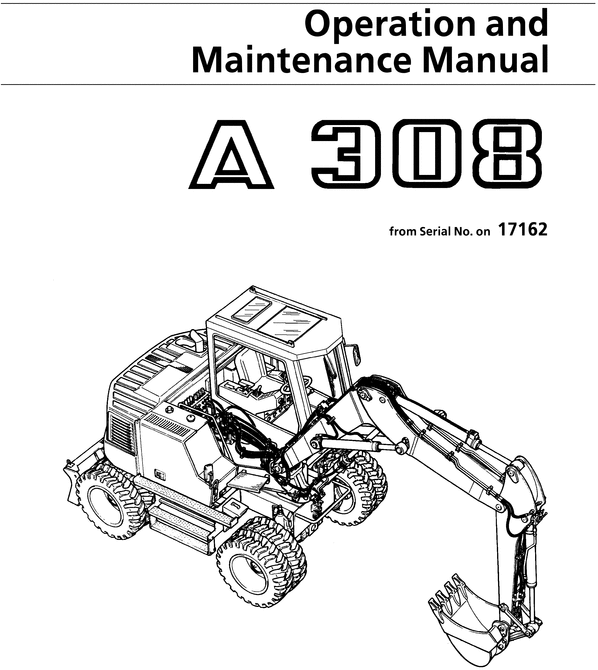 Product picture Liebherr A308 A 308 Operator s Manual Maintenance