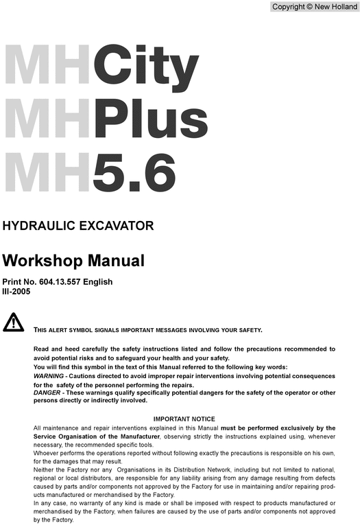Product picture New Holland MH City Plus 5.6 service workshop repair manual